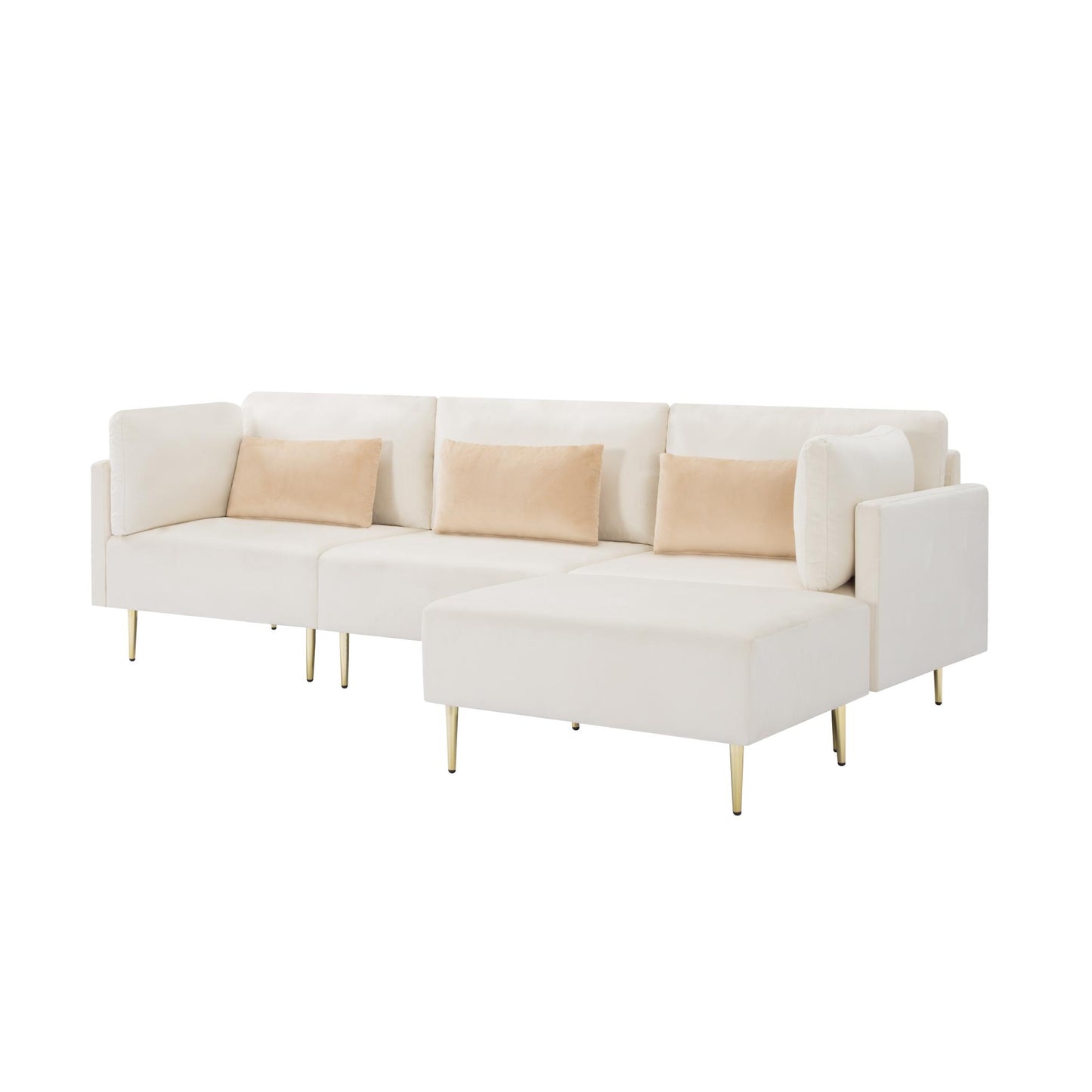 L - Shaped Sectional Sofa with ottoman