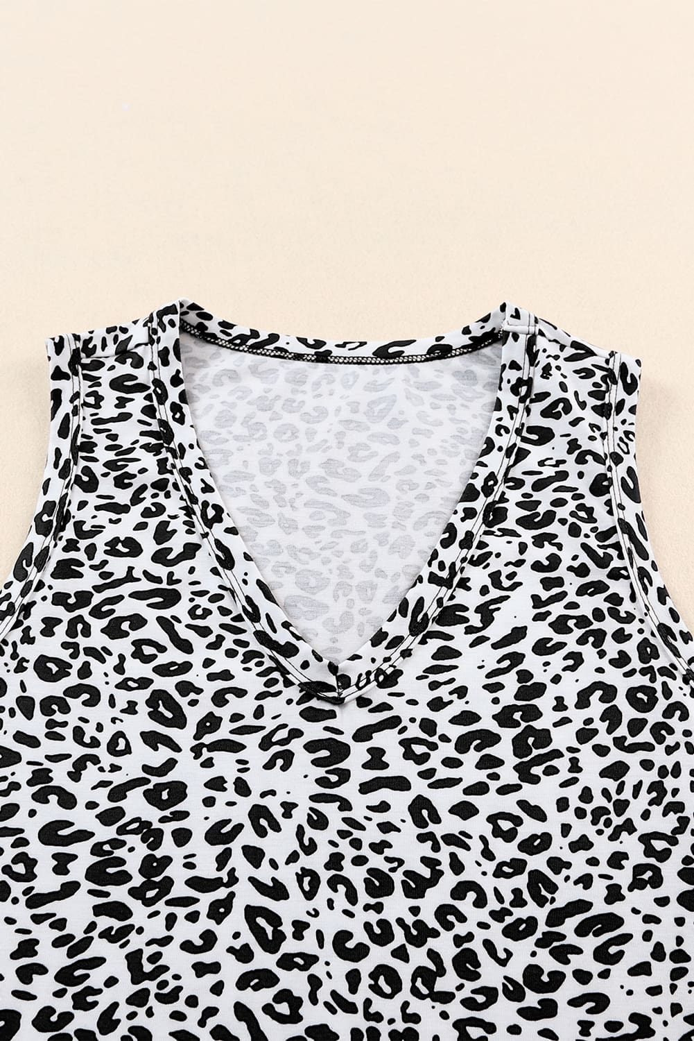 Cheetah V Neck Casual Tank Top for Women*