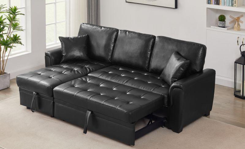 PU Leather Tufted Sofa