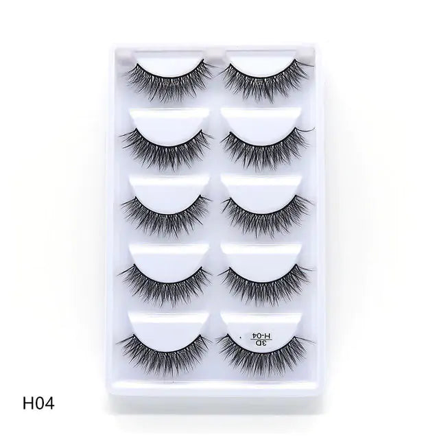 5 Pair 3D Mink Eyelashes