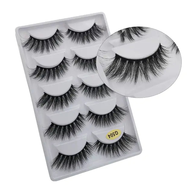 5 Pair 3D Mink Eyelashes