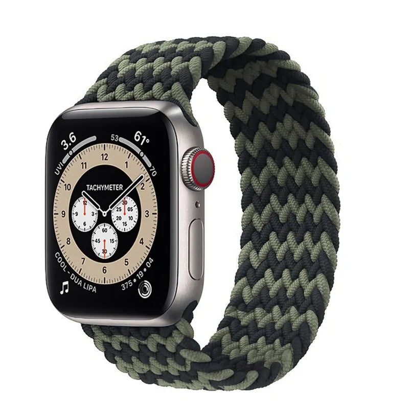 Braided Solo Loop Nylon Band for Apple Watch Series 3-6 & SE