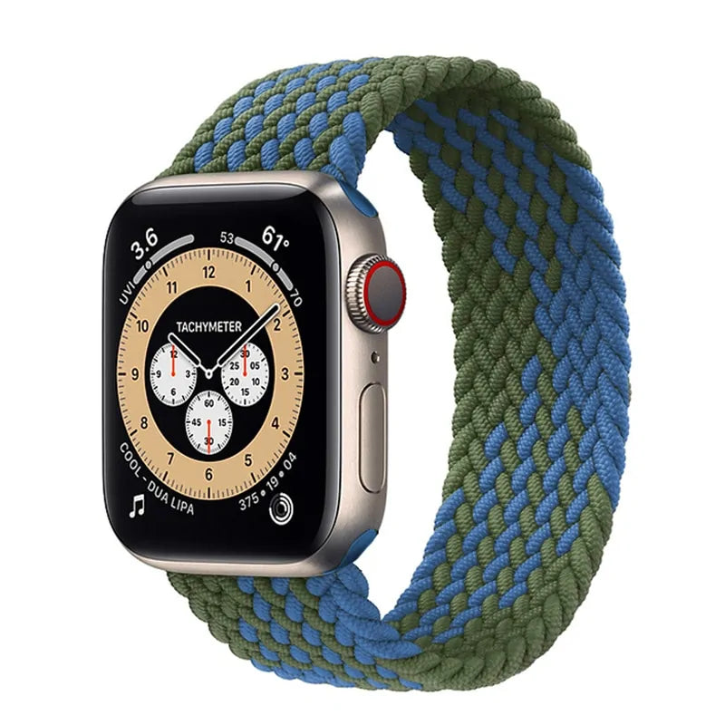 Braided Solo Loop Nylon Band for Apple Watch Series 3-6 & SE