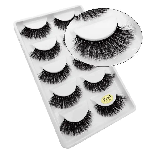 5 Pair 3D Mink Eyelashes