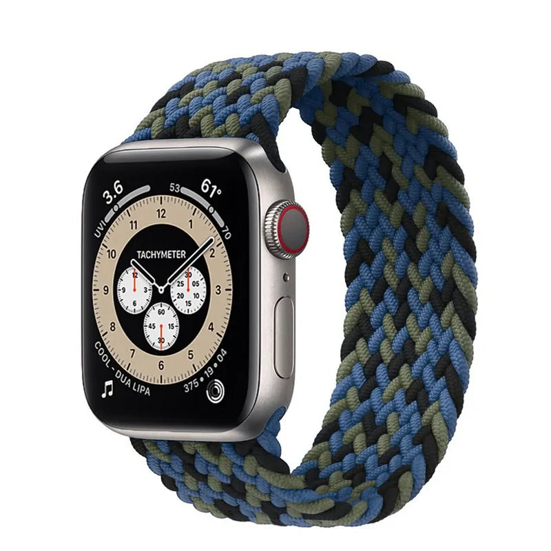 Braided Solo Loop Nylon Band for Apple Watch Series 3-6 & SE