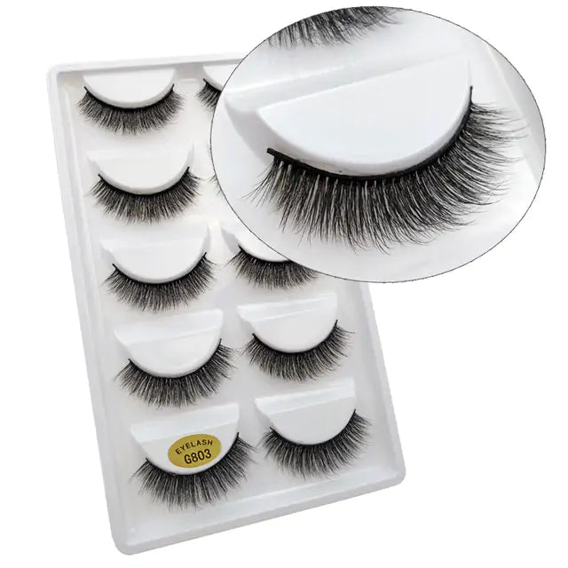 5 Pair 3D Mink Eyelashes