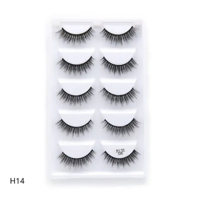 5 Pair 3D Mink Eyelashes