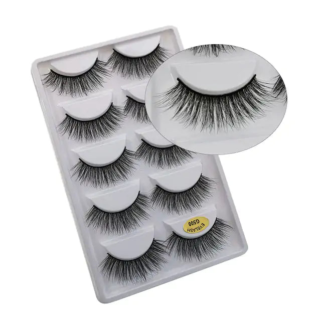 5 Pair 3D Mink Eyelashes