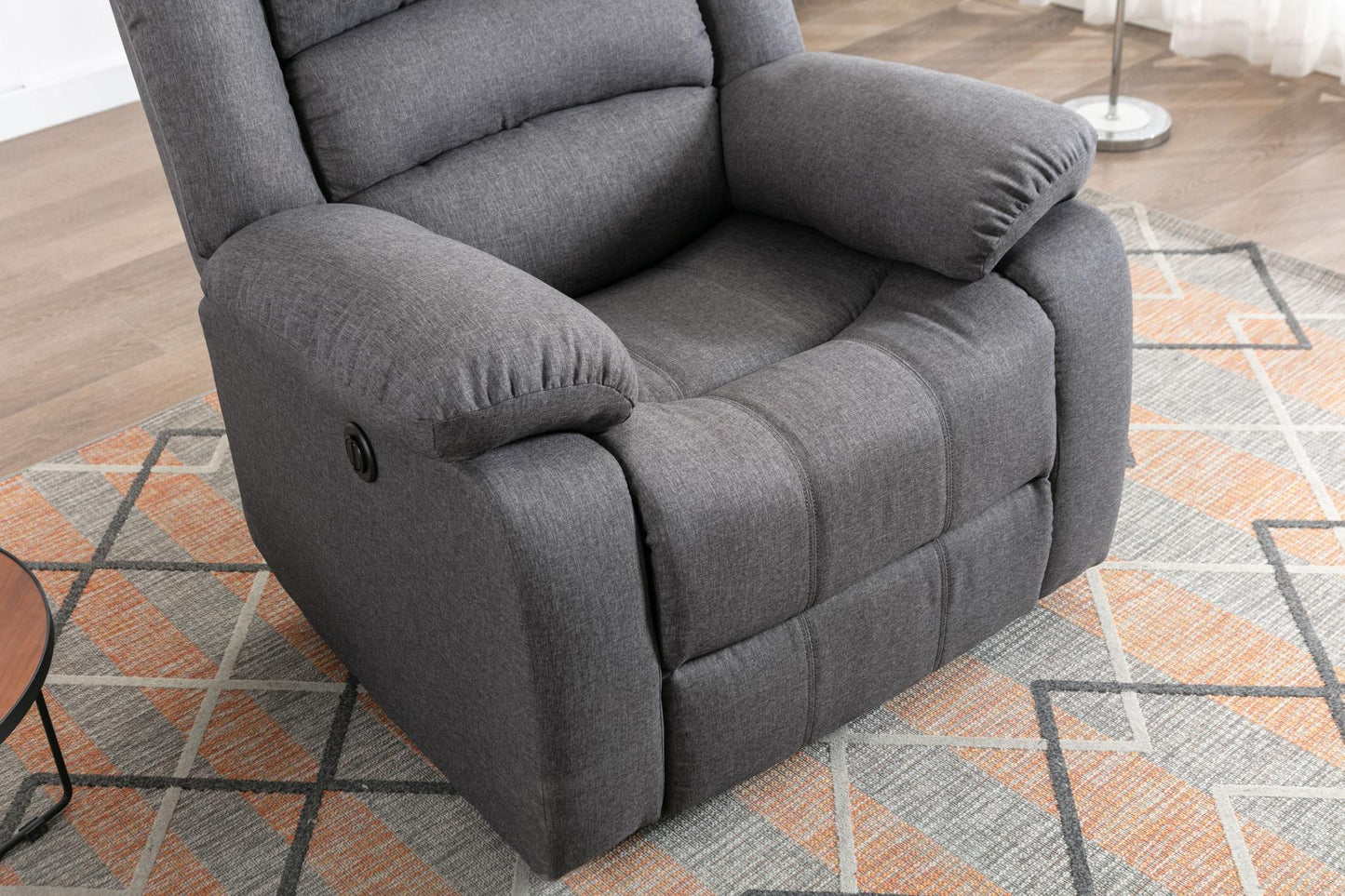 Classic Electric Recliner with Soft Cushion and Back, Armchair