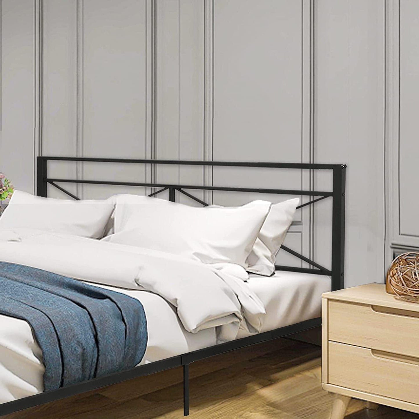 Queen Platform Bed Frame with Headboard