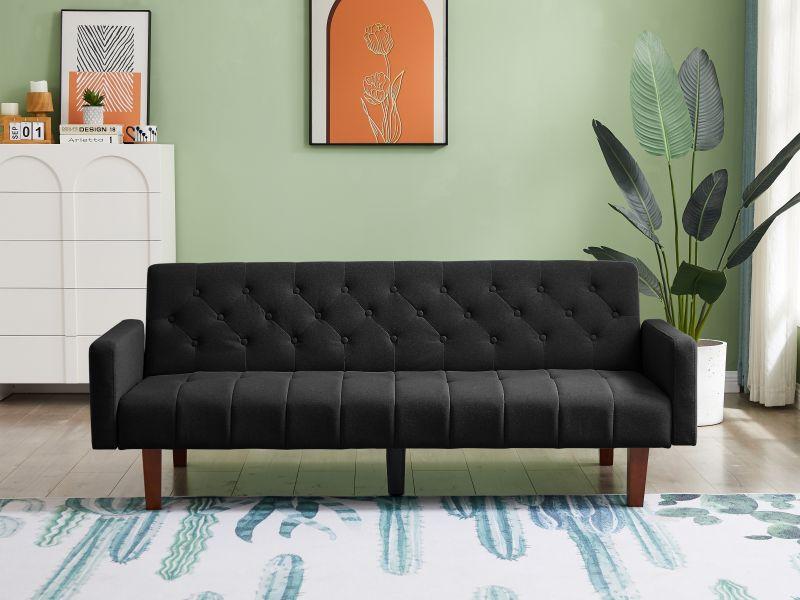 Factory Tufted Back Sofa Mid-Century Convertible Sofa Bed for Living Room