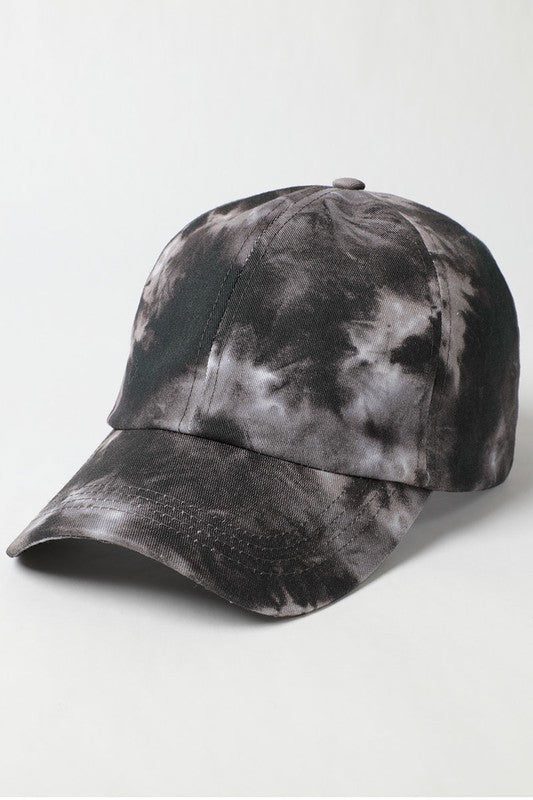 Pastel Spiral Tie Dye Cotton Baseball Cap Hat