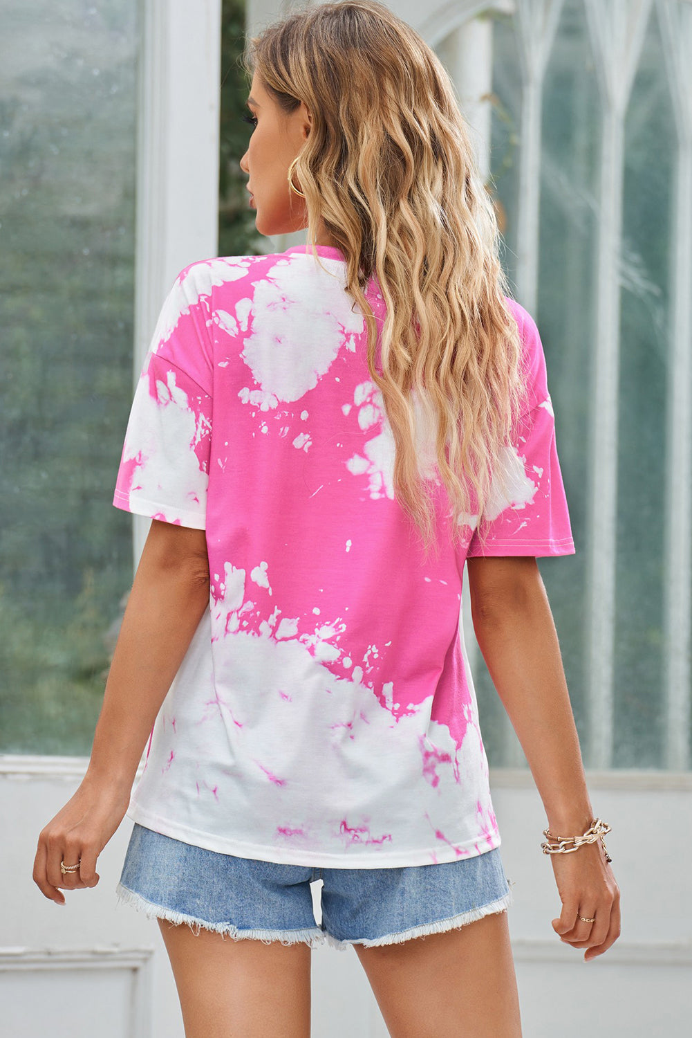 Casual Tie Dye Short Sleeve T Shirt *