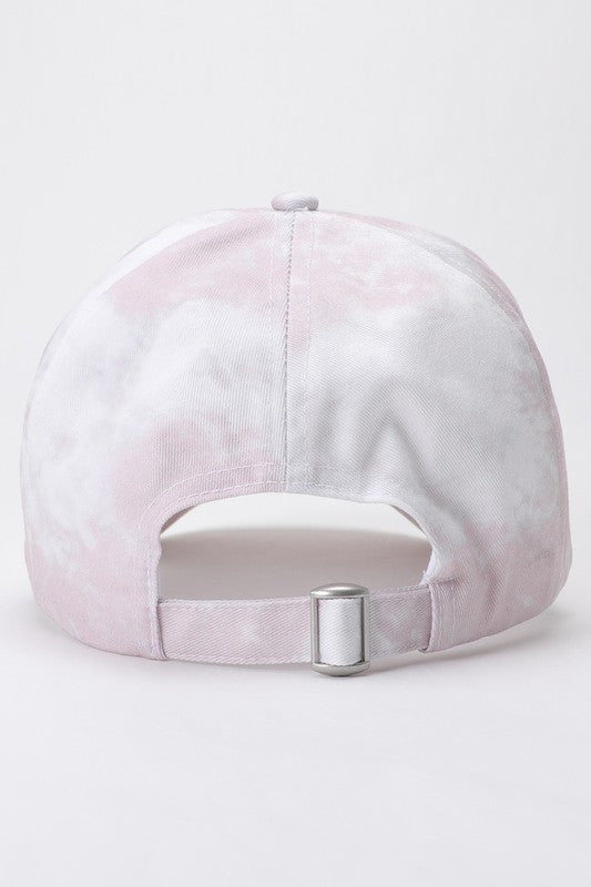 Pastel Spiral Tie Dye Cotton Baseball Cap Hat