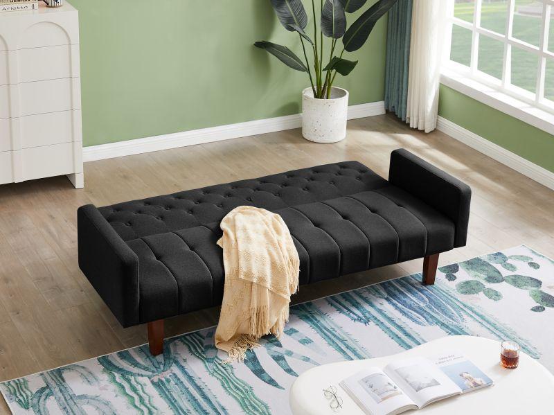 Factory Tufted Back Sofa Mid-Century Convertible Sofa Bed for Living Room