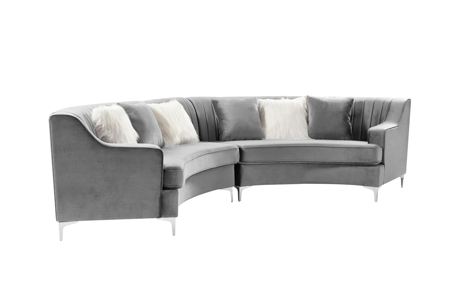 Velvet Curved Oversize Sofa for Living Room