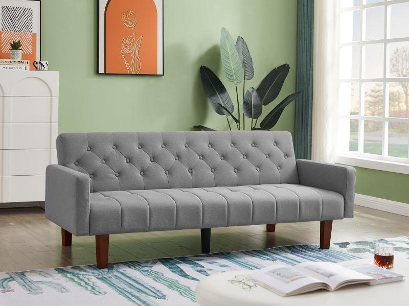 Factory Tufted Back Sofa Mid-Century Convertible Sofa Bed for Living Room