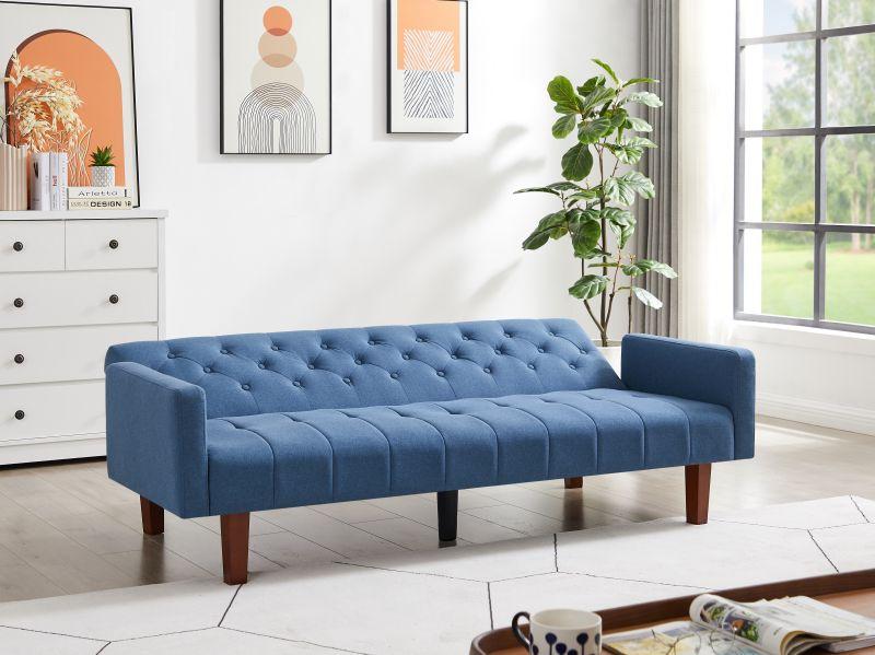 Factory Tufted Back Sofa Mid-Century Convertible Sofa Bed for Living Room