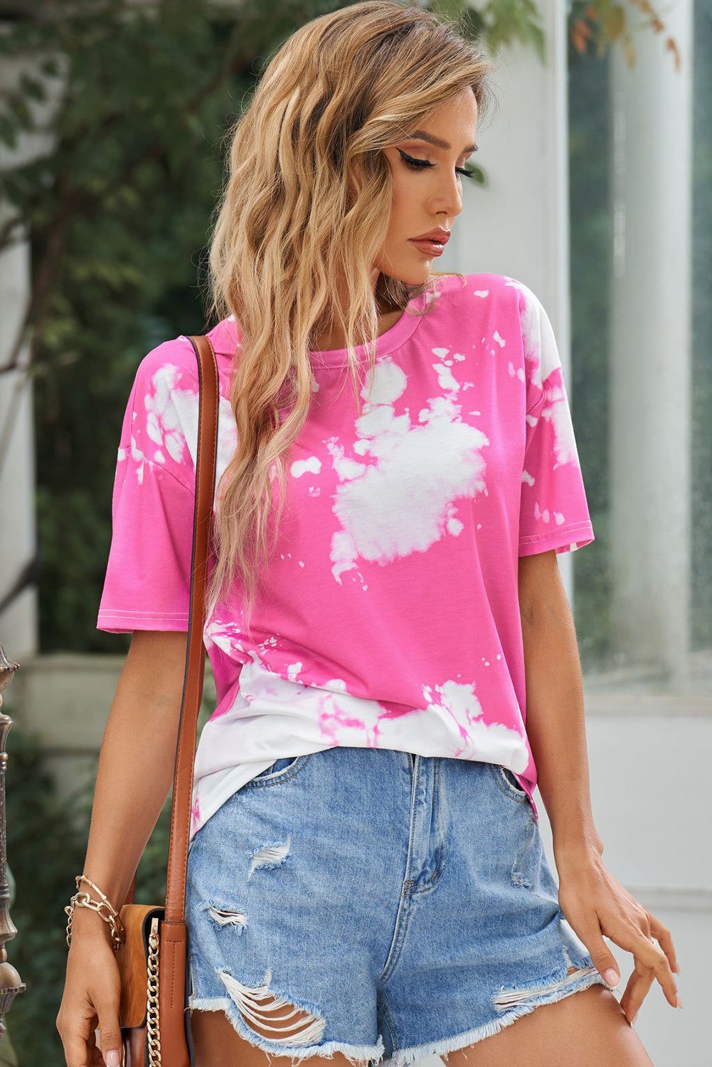 Casual Tie Dye Short Sleeve T Shirt *