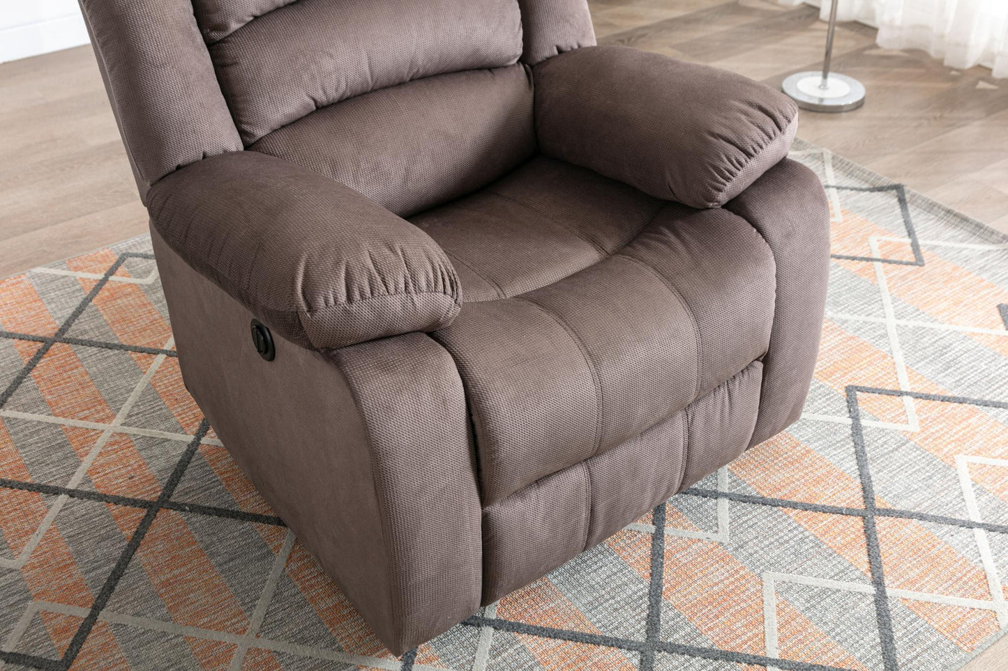 Classic Electric Recliner with Soft Cushion and Back, Armchair