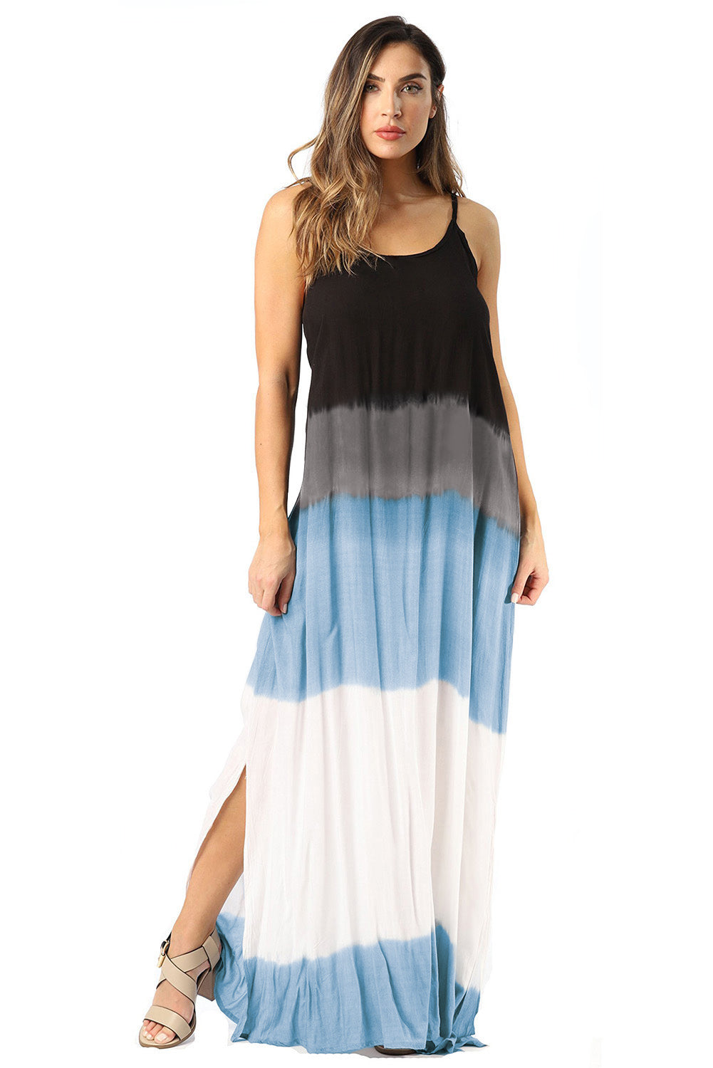 Multicolor Tie Dye Casual Short Sleeve T Shirt Dress *