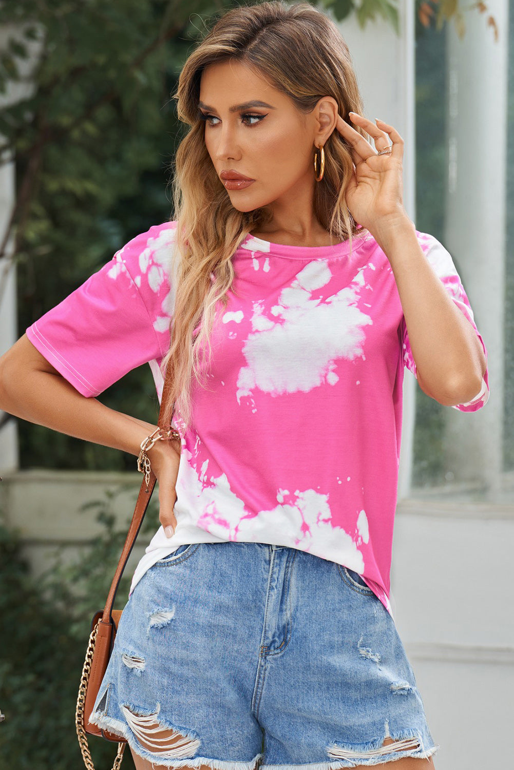 Casual Tie Dye Short Sleeve T Shirt *