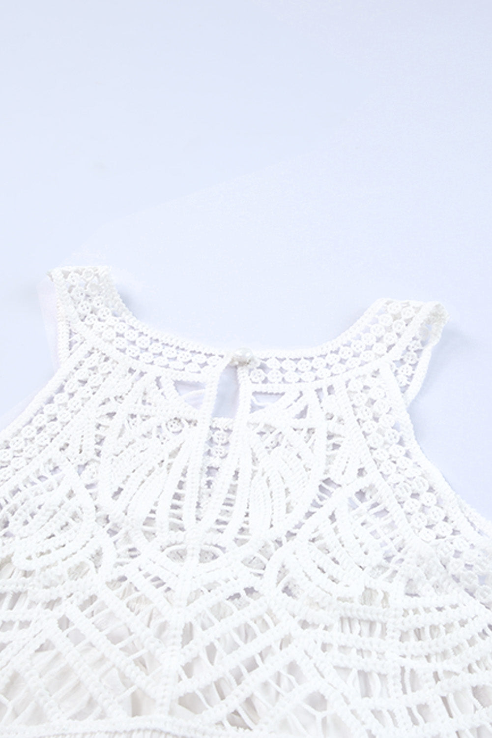 Lace Crochet Sleeveless Babydoll Top *