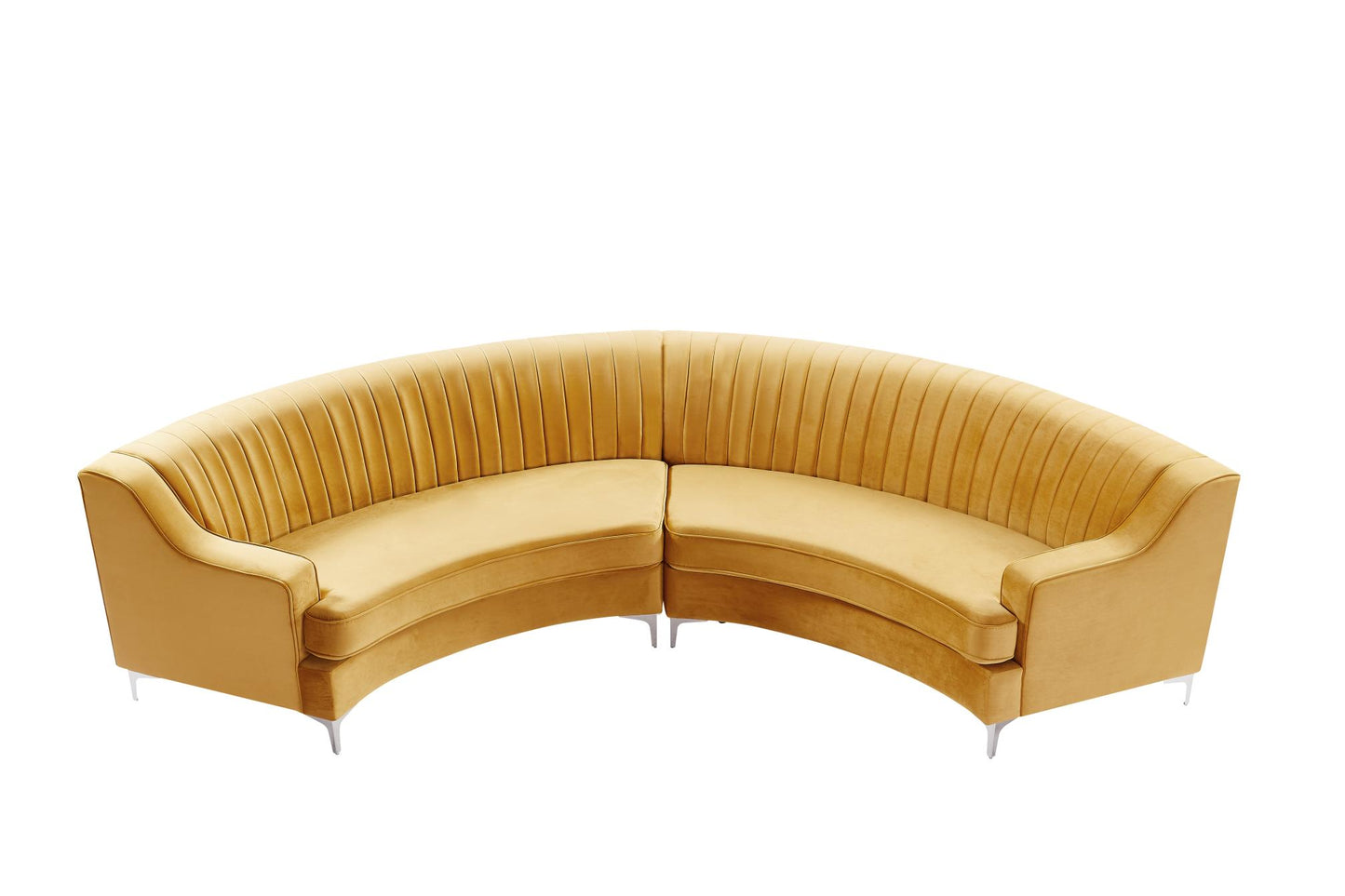 Velvet Curved Oversize Sofa for Living Room