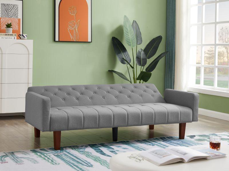 Factory Tufted Back Sofa Mid-Century Convertible Sofa Bed for Living Room