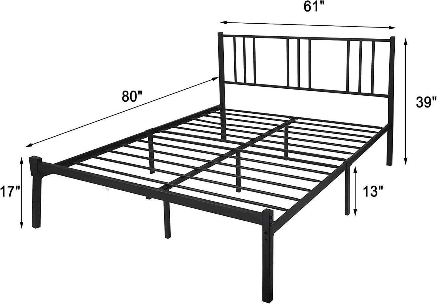 Queen Size Platform Bed w/ Headboard