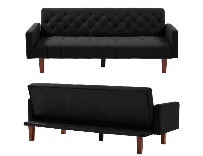 Factory Tufted Back Sofa Mid-Century Convertible Sofa Bed for Living Room