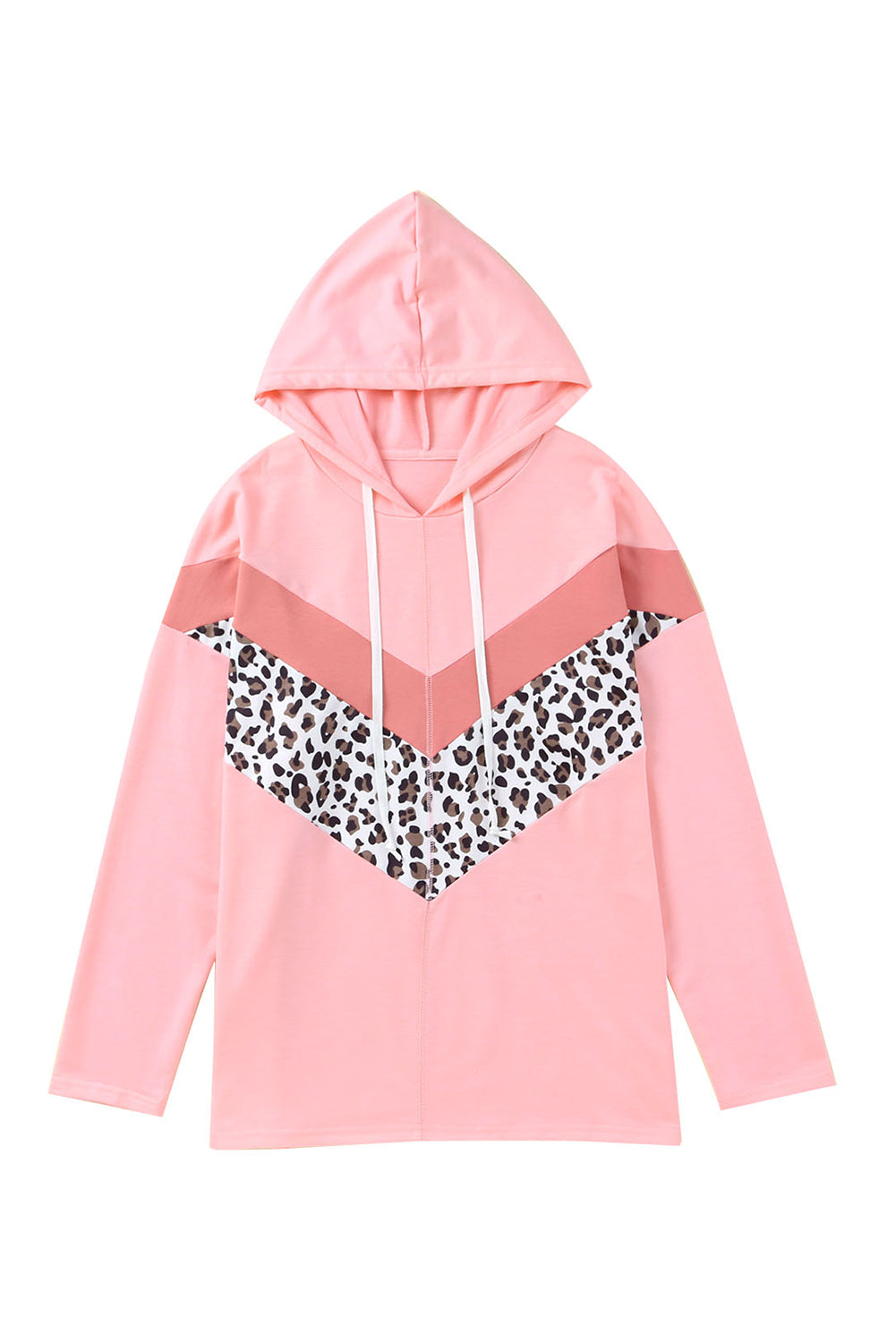 Leopard Chevron Casual Plus Size Hoodie *