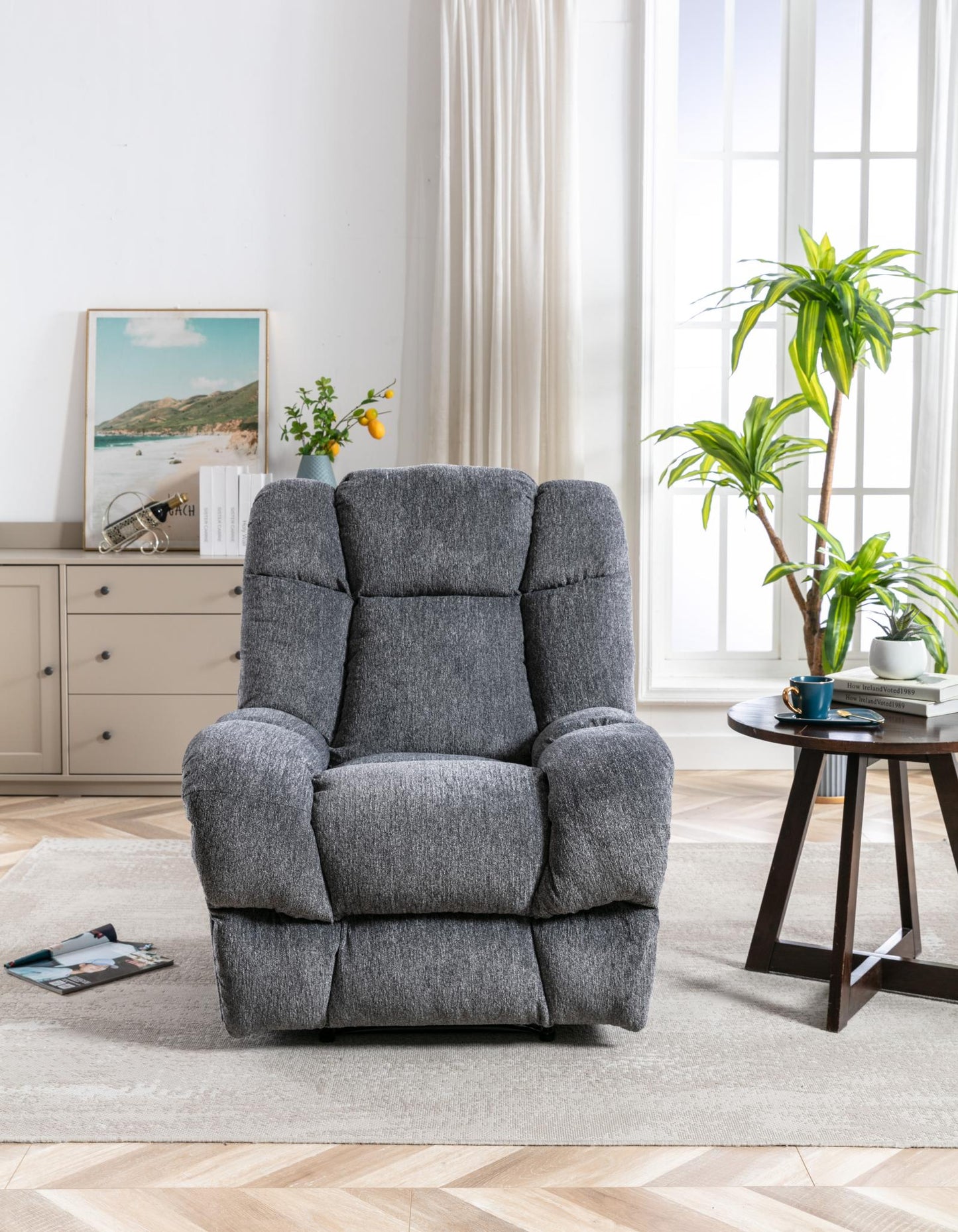 Electric sofa recliner with USB charging port