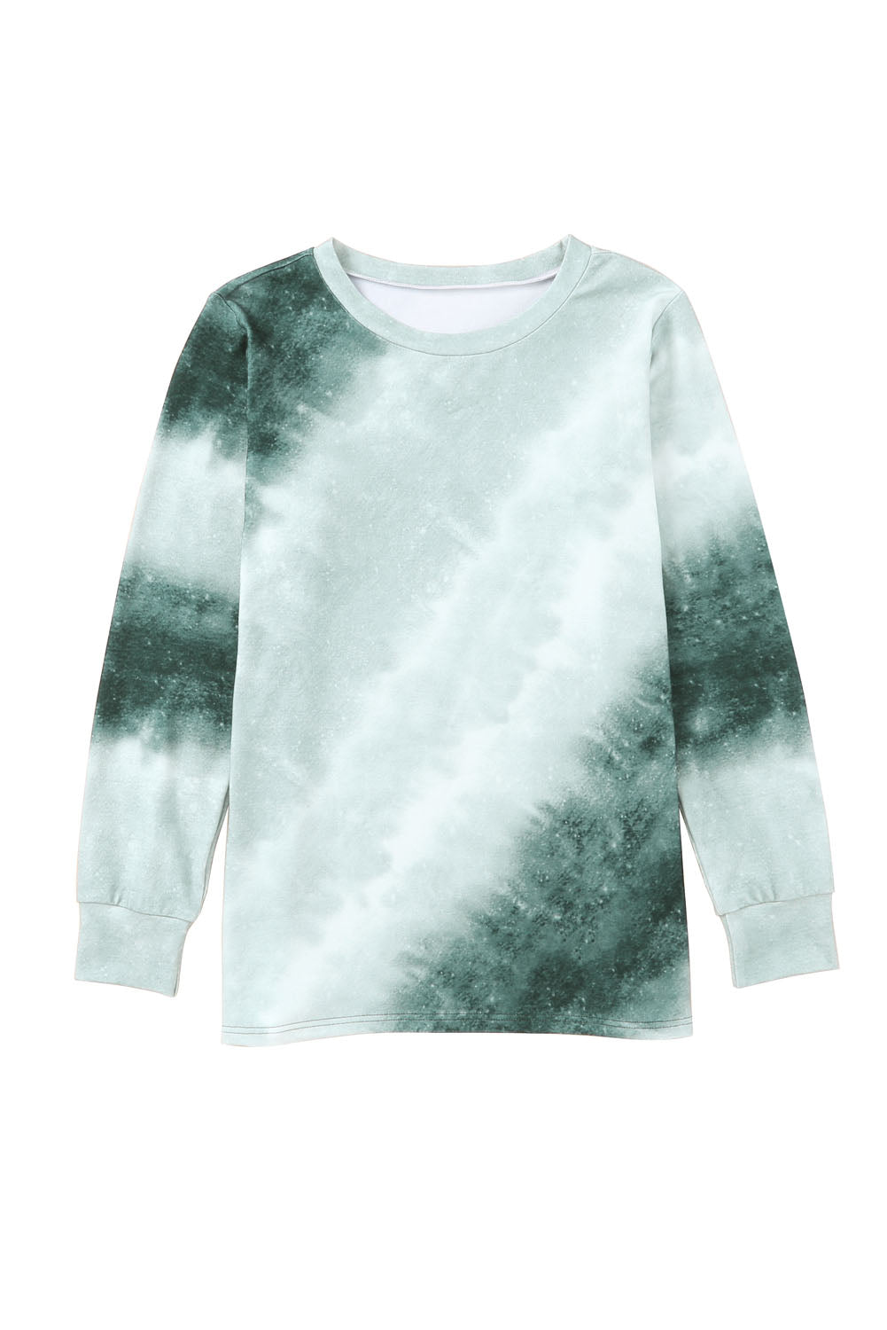 Ombre Grey Tie Dye Casual Long Sleeve Sweatshirt *